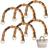 TESSTSY 6 Pezzi Manici Bamboo per Borse, Manici per Borsa in Bambu di Ricambio