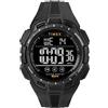Timex Orologio sportivo da uomo, 43 mm, cinturino in resina nera, quadrante digitale, cassa nera TW5M63700
