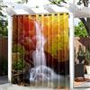 Hiseng Tende Gazebo per Esterno Impermeabili, Motif Cascata 3D Tende da Esterno con Occhielli Tenda per Balcone Idrorepellente 1 Pezzo Tenda Oscurante Termica (132x213cm,Tramonto)