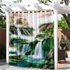 Hiseng Tende Gazebo per Esterno Impermeabili, Motif Cascata 3D Tende da Esterno con Occhielli Tenda per Balcone Idrorepellente 1 Pezzo Tenda Oscurante Termica (132x243cm,Stile Cinese)