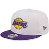 New Era NBA Los Angeles Lakers White Crown Team 9FIFTY Snapback cap, Größe:M/L