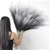 YiYa 12 Pcs Erba di Pampa Decorativa 113cm Decorazione Pampas Secca Grande Fiori Secchi Decorativi per Vaso per Soggiorno, Casa, Pavimento, Vaso, Decorazione Boemia（Nero Sfumato）