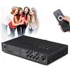 KenSyuInt Amplificatore HiFi a 5 canali, Bluetooth, amplificatore stereo digitale, con telecomando, amplificatore di potenza audio, volume microfono regolabile 600 W