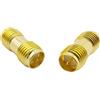 NUODITOS Connettore del Cavo RP SMA Jack connettore RP SMA Femmina for RP SMA Jack Femminile, RF connettore coassiale Cavo lineare accoppiatore Converter (Color : 2pcs)