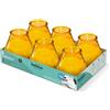Bolsius Candele per Esterni - 6 Pezzi - In Vetro - Ambra - Durata di Combustione 70 Ore - Senza Olio di Palma - Combustione Pulita - Stoppino di Cotone - Non Profumate