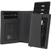 Solo Pelle Portafoglio in pelle con custodia rimovibile per 15 carte + banconote e portamonete XL | Porta carte di credito con RFID Magic Q Wallet, nero opaco, Taglia unica, Portafoglio con porta