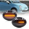 NSLUMO indicatori laterali LED per F/iat 500 A/barth F/ord Ka Lancia | Ypsilon A/lfa R/omeo 4C LED indicatore sequenziale indicatore per F/iat 500 (10/2007-12/2019) dinamico 2x indicatori laterali