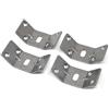Design61 Set di 4 raccordi angolari per tavolo in acciaio, 75 x 34,5 mm