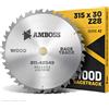Amboss Werkzeuge Amboss - Lama per sega circolare HM, diametro 315 mm x 3,2 mm x 30 mm, denti alternati (28 denti), taglio grossolano e veloce, legna da ardere e materiali in legno