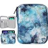Dadanism 8-9 Custodia Sleeve per Tablet Compatibile con iPad Mini 7/6 8,3 2024/2021, iPad Mini 5/4/3/2/1 7,9, Galaxy Tab A7 Lite 8,7/Tab A 8,0, Tab M8 (4/3/2) 8, Tab M9 9 2023, Marmo Blu