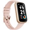 BOALZETD Smartwatch Donna, Contapassi Polso con Cardiofrequenzimetro/SpO2/Sonno, Orologio Fitness Sportive con 3ATM Impermeabile, Notifiche, Smartband Activity Tracker per Android iOS (Rosa)