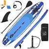 GOPLUS SUP Tavola Gonfiabile, Stand Up Paddle, 2 Size di M/L, Portata di 150/170kg, Pagaia Regolabile 160-210cm, Pompa e Zaino Inclusi, 325/335x76x16CM