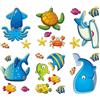 LuLiyLdJ Antiscivolo Vasca da Bagno Bambini,Adesivi Antiscivolo Vasca da Bagno,Adesivi Antiscivolo Doccia Adesivi Vasca,Adesivi Vasca da Bagno Scale,Impermeabile e Durevole,(Sea Creature), 24 Pezzo