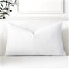 Artscope 1 Pezzi Federe per Cuscini in Finto Lino Minimalista Copricuscini Decorativo per Domestica Soggiorno Camera da Letto Divano 40x60cm, Bianco Puro