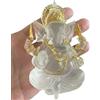 OTKARXUS Elefante Dio Ganesh, statua indiana del Signore Ganesh, statuetta di Buddha indù fortuna e ricchezza, ornamento per la decorazione della casa (trasparente piccolo)