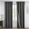 MIULEE Tende Oscuranti per Interni con Fettuccia L 140 x A 260 cm, Tenda Grigio Soggiorno Moderne 2 pezzi, Tenda per Finestra Termica Isolante,Tende Oscurante Finestra Camera da Letto Salotto