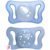 CHICCO (ARTSANA SPA) CHICCO SUCCHIETTO MICRO AZZURRO SILICONE 0-2M 2 PEZZI
