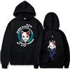 Sybnwnwm Anime Demon Hoodie Pullover Y2K Felpa con cappuccio Pullover Per Uomo Donna, Nero , M