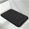 Yimobra Tappetino da bagno in memory foam, morbido e confortevole, super assorbimento dell'acqua, antiscivolo, spesso, lavabile in lavatrice, per tappeto da bagno (nero, 61x43 cm)