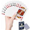 WUGAUWOR Carte da Gioco in Plastica, Carte da Poker Impermeabilii, Giochi di Carte per Campeggio, Carte Poker Professionali da Bridge Blackjack, Plastic Playing Cards, 1 Mazzo, Blu