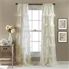 Lush Decor Nerina Curtain Pannello per Finestra Testurizzato Increspato per Soggiorno, Sala da Pranzo, Camera da Letto (Singolo), Poliestere, Avorio, W 54 x L 84 (1 Panels)
