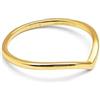 SINGULARU - Anello Peak. Argento Sterling 925 con Finitura Placcata Oro 18 Kt. Gioielli da Donna. Taglia 12