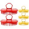 FERCAISH 5 spazzole rotonde per massaggio del cuoio capelluto, spazzola per shampoo antiscivolo, spazzola per massaggio alla testa, spazzola per capelli in morbido silicone, per doccia e shampoo