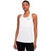 Nike W Nk DF Leg Raceback Tank, Canottiera Donna, White/Black, XS