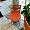 GC ARREDOCASA 4 Cuscini Sedie Cucina Coprisedia Rotondo, Cuscini Coprisedia Imbottiti Modello PANAMA, Cuscini Per Sedie Da Cucina Con Elastico Infilabile - (Arancio, Fascia Elastica)