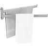 KES Portasciugamani da Bagno Girevole 50cm Portasciugamani Doppio Porta Salviette Bagno a Parete Portasciugamani in Acciaio Inossidabile SUS304 180 °Spazzolata, A2104S2L50-2