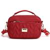 JIANLINST Piccola borsa a tracolla per le donne, trapuntata per ragazze portafoglio borsa mini borsa a tracolla, Rosso