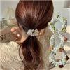 Dishowme 3 elastici per capelli multicolore con fiori di rosa, elastici con perline e perle finte, accessori per capelli da donna