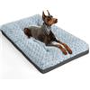 ALANMOND Lettino per Cani Grande 91x58 cm - Cuscino Morbido e Soffice con Rivestimento Impermeabile, Antiscivolo e Traspirante - Materassino Lavabile per Cani di Taglia Media e Grande - Grigio