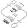 MoKo Adattatore da Lightning a USB C per iPhone 15/16 Pro/16 PRO Max/16 Plus, 2PZ Adattatore iPhone a USB C Supporto per Ricarica/Trasferimento Dati, Non per Auricolari/Audio/OTG, Bianco+Grigio