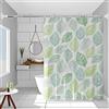 Vllcsla Tenda da Doccia PEVA 200/240, 180x200cm, Tenda Doccia Verde Lunga, per Ambienti Umidi, Tende da Bagno a Foglie Verdi, Tende Vasca da Bagno Impermeabili Resistenti alla Muffa, con Anelli