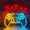 SIGNSHIP Gaming Fire Neon Led Controller Scritte Neon 35x31 per Sala Giochi | Regalo Controller Gaming Scritta Led per Gamer, USB Dimmerabile 5 Livelli Insegne Luminose per Streaming Room,Sala Familiare