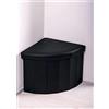 Lovely Home Puff in Ecopelle angolare Nero Corner Pouf Angolo componibile