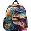 Generic Zaino per la scuola elementare per bambini, con dinosauro acquerello, borsa a tracolla per bambini e bambine, Dinosauro acquerello, S