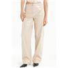 Tezenis Pantaloni Lunghi Effetto Coccodrillo Vita Alta Palazzo Donna Naturale
