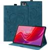 Auslbin Custodia compatibile con Lenovo Tab M11 11" 2024 Cover, Pelle Goffrata Farfalla PU con Funzione di Supporto, Tab Cover per Tab M11 TB-330FU /331FC, Blu