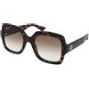 Gucci GG1337S 003 | Occhiali da Sole Graduati o Non Graduati | Prova Online | Plastica | Quadrati | Marrone, Havana | Adrialenti