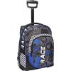 Carrera Trolley Scuola Bambino Race Blu/Nero - 2 in 1 Zaino - Ruote Anti-Rumore - Lt 35 - Barra Regolabile in Due Altezze - Perfetto per Scuola e Viaggio