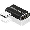 Thsucords Adattatore prolunga USB C Angolo Retto, Sinistra 90 Gradi Maschio a Femmina 100W 20Gbps Tipo C 3.2 Gen2 4K/60Hz video convertitore esteso per Steam Deck, Switch, MacBook