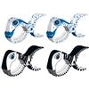 tuuli Accessories Summer Clips Mollette Spiaggia Asciugamano Sdraio Bagno Bucato Passeggino Accessori (2X Nero + 2X Bianco)