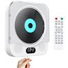 Gueray Lettore CD portatile con Bluetooth Gueray Lettore CD montabile a parete Altoparlanti HiFi integrati con display LCD Audio domestico Boombox Radio FM Lettore Musicale