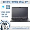 Fujitsu Portatile Fujitsu Lifebook E556 Core i3-6100U Ram 8gb SSD 120gb 14" PC GRADO B