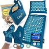 Caspor Set di tappetini per agopressione con cuscino (intensivo), borsa, guanti da massaggio, tappetino da massaggio in lino con fibre di cocco, tappetino per agopuntura opaco Caspor®