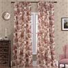 XTMYI Tende rosse lunghe 213 cm per decorazione della sala da pranzo, graziose tende oscuranti con motivo floreale bianco crema per casa colonica natalizia country carina per soggiorno camera da letto set