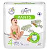 NATURAL WOOL DISTRIBUTION HAPPY PANTS 8-14KG 4 MAXI 24 PEZZI