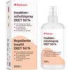 Redcare Spray repellente per insetti DEET 50% 200 ml con dosatore